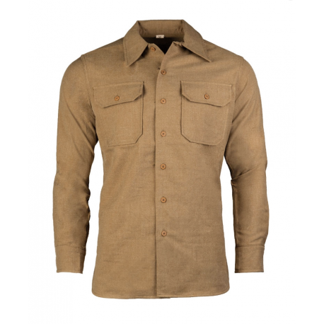 Chemise troupe moutarde M37 US WW2 (repro)