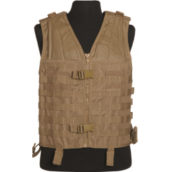 MIL-TEC - Gilet MOLLE avec renforts aux épaules coyote