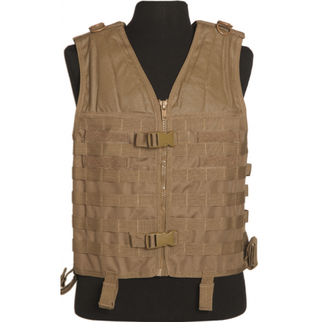 Gilet MOLLE avec renforts aux épaules coyote