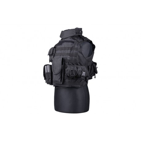 Gilet tactique OTV avec systeme MOLLE - Noir - GFC