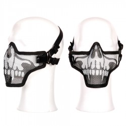 101 INC - Masque grillagé airsoft de protection - Petit modèle - Squelette Noir