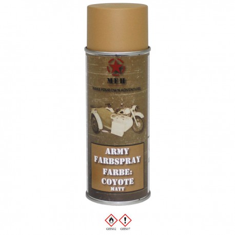 Bombe peinture mate pour répliques 400ml coyote