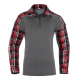 Chemise de combat airsoft UBAC G2 Flannel Rouge Invader Gear