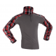 Chemise de combat airsoft UBAC G2 - Flannel Rouge - INVADER GEAR