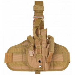 MFH - Holster de cuisse avec plateforme MOLLE coyote