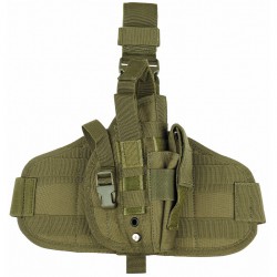 MFH - Holster de cuisse avec plateforme MOLLE olive