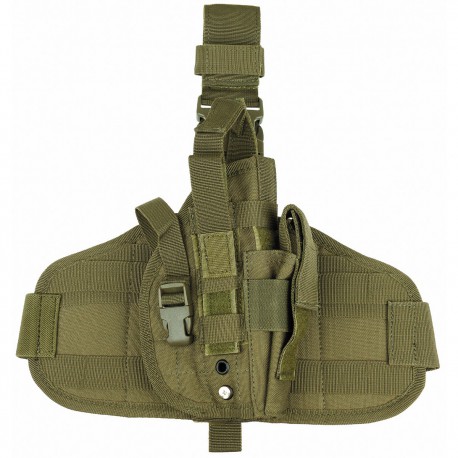 Holster de cuisse avec plateforme MOLLE olive