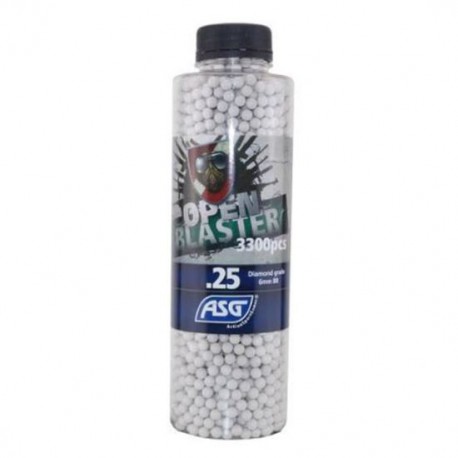OPEN BLASTER - Bouteille de 3300 billes BIO 0,25gr OPEN BLASTER - Bouteille de 3300 billes BIO 0,25gr