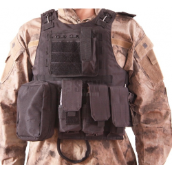 DELTA TACTICS - Gilet Plate Carrier tactique V07 - NOIR