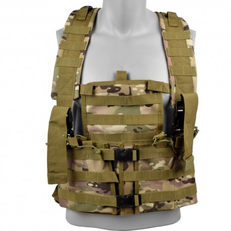 ROYAL - Veste tactique passant molle avec sac pour poche hydratation - MULTICAM