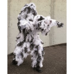 MIL-TEC - Ghillie Suit neige traitée anti feu pour tenue Sniper