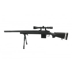 WELL - Pack Sniper MB4404D Noir avec lunette 3-9x40 + bipied 