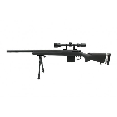 Sniper MB4404D Noir avec lunette 3-9x40 et bipied - WELL