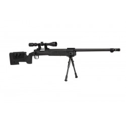 Sniper MB16D Noir avec lunette de visée et bipied - WELL