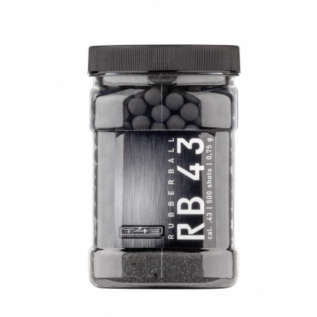 Billes Caoutchouc Calibre 43 T4E RB PRAC-SERIES x500 - UMAREX Billes Caoutchouc Calibre 43 T4E RB PRAC-SERIES x500 - UMAREX
