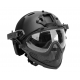 Masque et casque complet noir - DELTA TACTICS