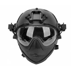 Masque + casque complet noir - DELTA TACTICS