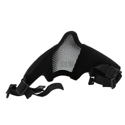 TACTICAL GEAR - Masque grillagé avec attache pour casque - NOIR