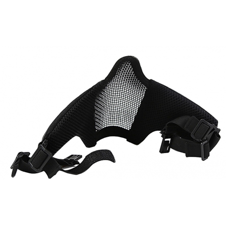 Masque grillagé Noir avec attache pour casque - DELTA TACTICS