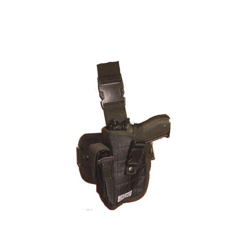 Holster De Cuisse Droitier Universel Semi-Rigide Swiss Arms - Noir