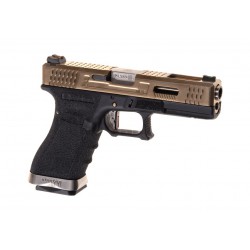 WE - Réplique Pistolet Airsoft S18C G-FORCE GBB Gaz - OR/NOIR 