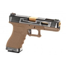 WE - S17 G-FORCE T4 GBB Gaz - ARGENT/OR/TAN