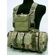 Chest Rig assault suspenders MOLLE with pouches Multi Camo