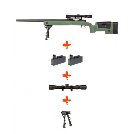 Sniper SA-S03 CORE OD avec lunette 3-9x40 /bipied /3 chargeurs - SPECNA ARMS Sniper SA-S03 CORE OD avec lunette 3-9x40 /bipied /3 chargeurs - SPECNA ARMS