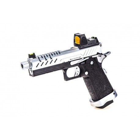 VORSK - Hi-capa 4.3 + RMR GBB Gaz - Chromé/noir VORSK - Hi-capa 4.3 + RMR GBB Gaz - Chromé/noir