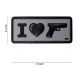 101 INC - Patch 3D PVC - I LOVE MY SIDEARM - BLANC