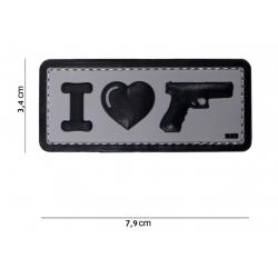 101 INC - Patch 3D PVC - I LOVE MY SIDEARM - NOIR