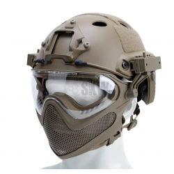 Masque + casque complet noir - DELTA TACTICS