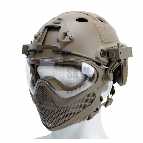 Masque + casque complet noir - DELTA TACTICS - Heritage Airsoft