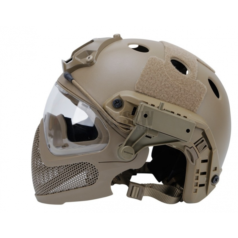 Masque + casque complet noir - DELTA TACTICS