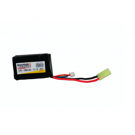 SWISS ARMS - Batterie Lipo 11,1V 1300mAh 25C SWISS ARMS - Batterie Lipo 11,1V 1300mAh 25C
