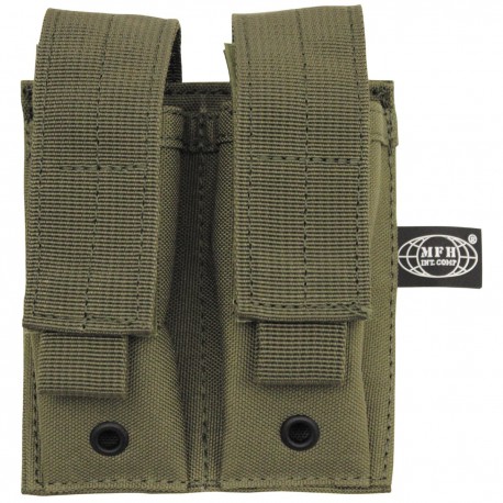 Poche porte-chargeur double MOLLE olive MFH