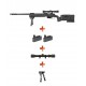 SPECNA ARMS - Pack Sniper SA-S03 CORE noir avec lunette 3-9x40 + bipied+ 2 chargeurs sup