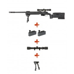 Pack Réplique Airsoft Sniper SA-S03 CORE High Velocity - NOIR