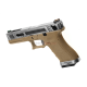 WE - Pistolet Airsoft S18 G-FORCE T7 GBB Gaz - ARGENT/ARGENT/TAN