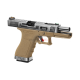 WE - Pistolet Airsoft S18 G-FORCE T7 GBB Gaz - ARGENT/ARGENT/TAN