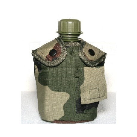 Water bottle with cup, pouch CE camo
