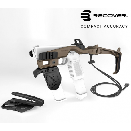 RECOVER - 20/20N Stabilizer Kit noir + holster pour Glock 17/18