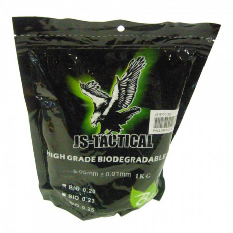 JS-TACTICAL - Billes BIO 0,20gr en sachet de 1 kg JS-TACTICAL - Billes BIO 0,20gr en sachet de 1 kg