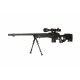 WELL - Pack Sniper MB4401D Noir avec bipied + lunette 3-9x40 + sangle + BB loader + Housse