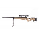 WELL - Pack Sniper MB08D tan avec lunette 3-9X40 + Bipied + Sangle + BB loader + Housse