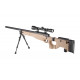 WELL - Pack Sniper MB08D tan avec lunette 3-9X40 + Bipied + Sangle + BB loader + Housse