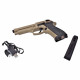 CYMA - Pistolet Airsoft AEP CM126 avec batterie lipo et mosfet - TAN