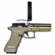 CYMA - Réplique Pistolet Airsoft AEP CM030 avec batterie lipo et mosfet - NOIR