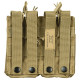 Poche porte chargeur double MOLLE M4 M16 ouverte Tan MFH