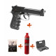 LS - Pack Réplique Pistolet Airsoft M9A GBB Gaz + billes + gaz + mallette